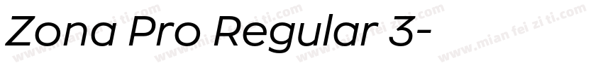 Zona Pro Regular 3字体转换